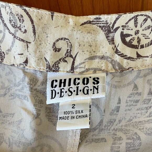 Gorgeous Chico's Design Silk Button-Front Dress (Sz 2) - Picture 13 of 14